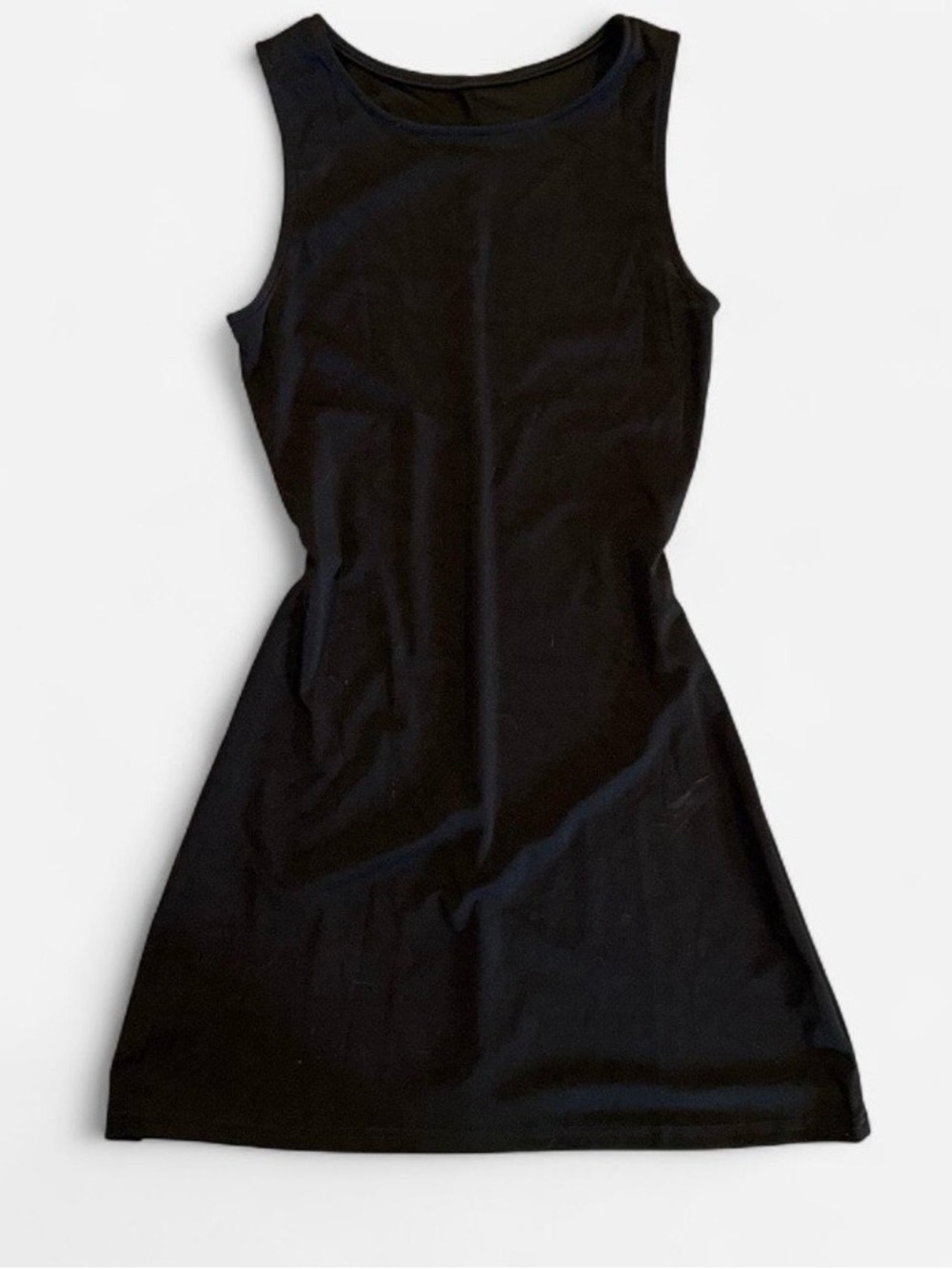 Sleek Black Sleeveless Mini Dress